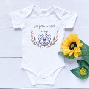 Brand New infant and toddler Coast Guard Onesies and tees